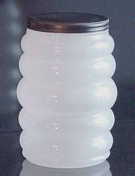 Hoosier Cabinet Glass Jar Clear (Not Pink) - Ruby Lane